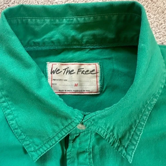 Free People We The Free Oversized Women’s Button Down Long Sleeve Shirt Size M - Picture 7 of 14